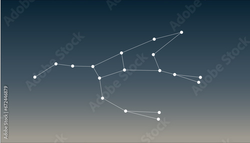 constellation Ursa Major, vector