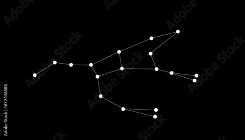constellation Ursa Major, vector