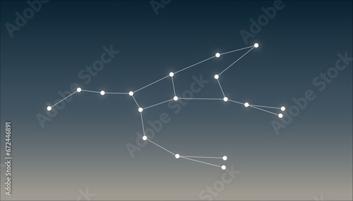 constellation Ursa Major, vector