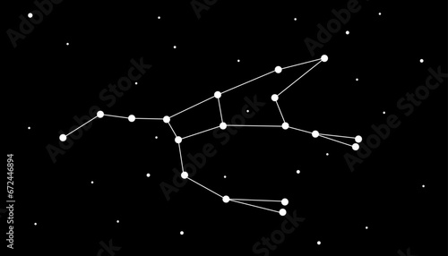 constellation Ursa Major, vector