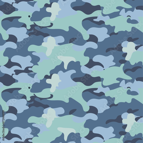 Camouflage Seamless pattern vector art image. Camo repeating tile background wallpaper texture design.