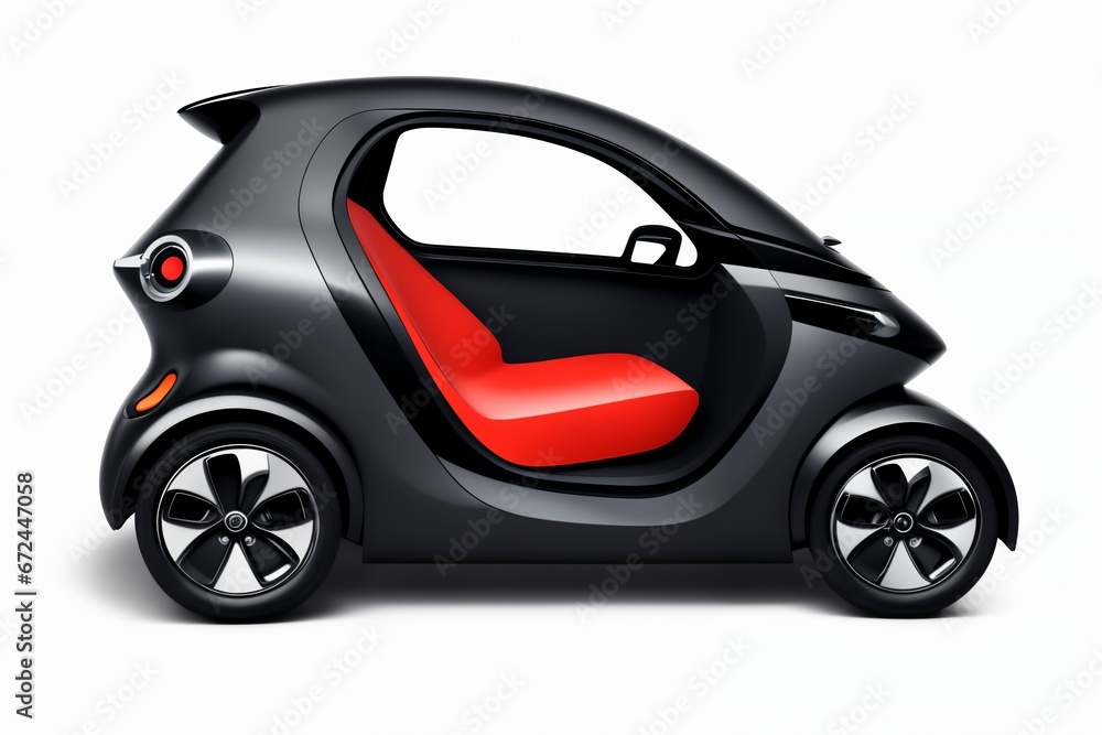 a brand-less generic concept car. Modern electric car on a white background. a brand-less generic concept car. Modern electric car on a white background.