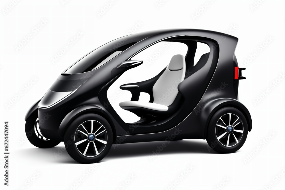 a brand-less generic concept car, Modern black electric car on a white background with a shadow on the ground a brand-less generic concept car, Modern black electric car on a white background with a shadow on the ground