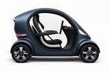 a brand-less generic concept car. Modern electric car with a folding seat. 