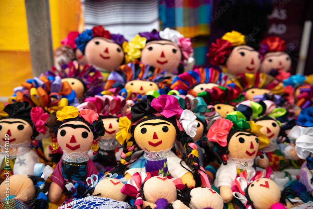 Group of typical dolls of the Queretaro culture in Mexico. Group of typical dolls of the Queretaro culture in Mexico.