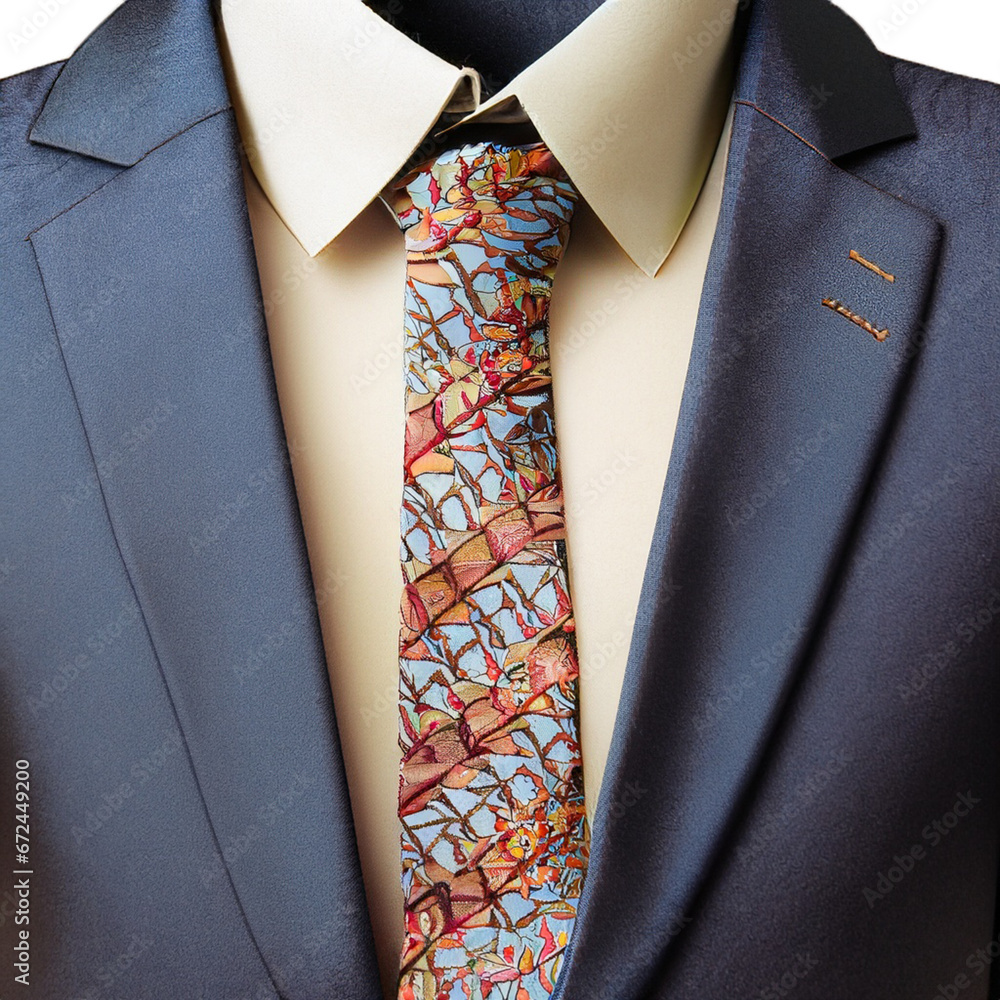 ilustracja obraz Elegancki krawat męski - obrazy, fototapety, plakaty 