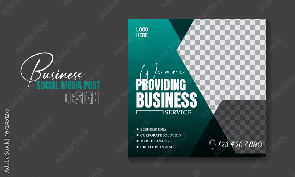 Fototapeta premium Business social media post template banner design