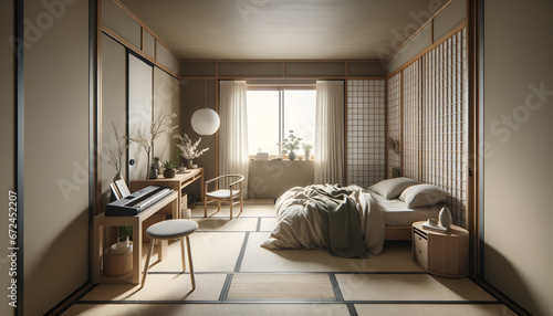 A room with a minimal, modern Japandi aesthetic.png