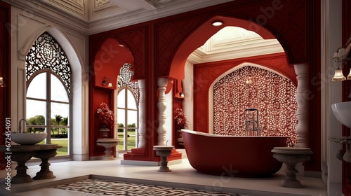 Interior with wooden elemen...