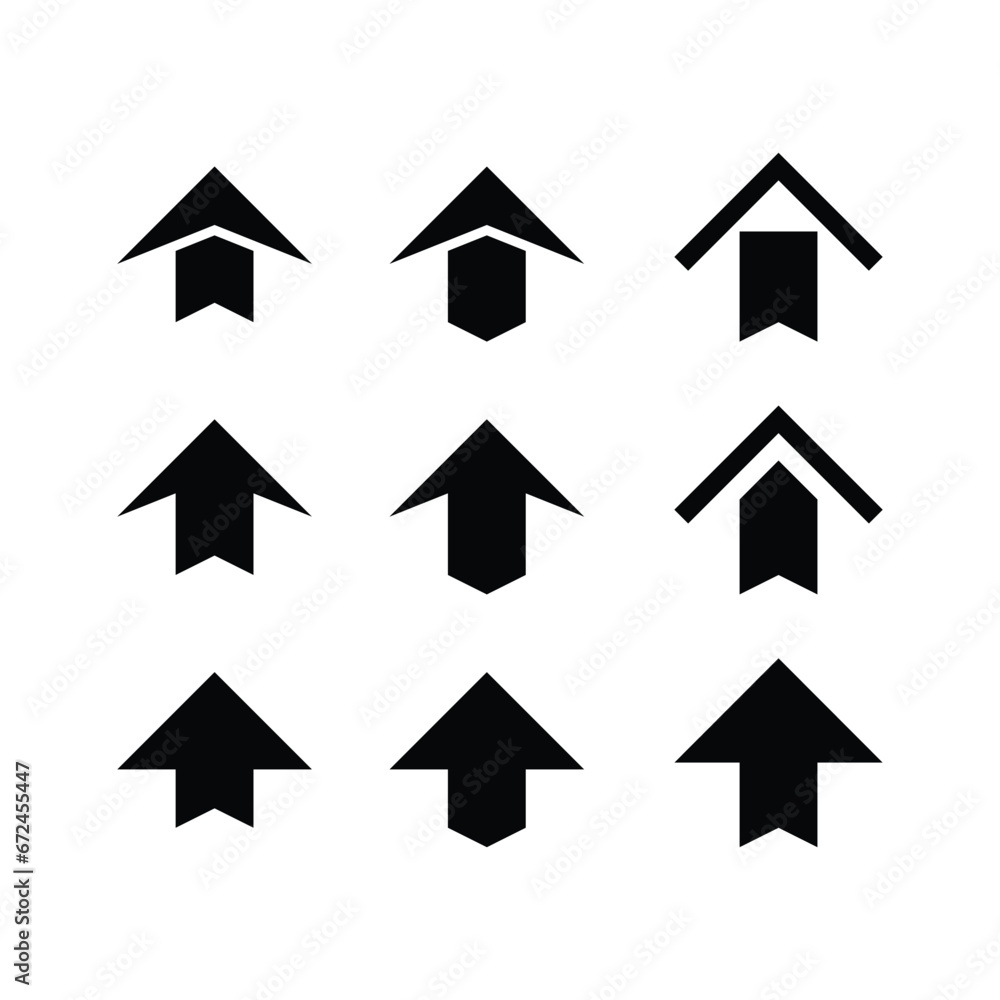 Fototapeta premium Simple and clean black arrow icon