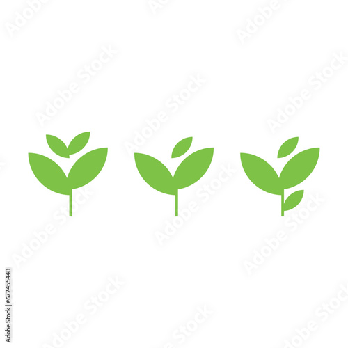 Illustration of green and fresh plant seeds