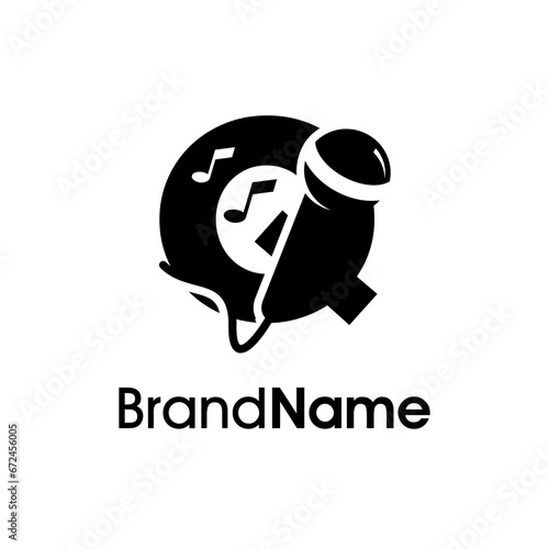 Modern Initial Q Music Logo