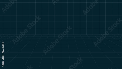 Dark blue isometric grid background. Isometric mock-up for designing and sketching. Sketch mock-up with different angles. Sketchbook style. Checkered texture notebook.