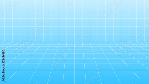 Light blue isometric grid background. Isometric mock-up for designing and sketching. Sketch mock-up with different angles. Sketchbook style. Checkered texture notebook. © Andriy Sharpilo