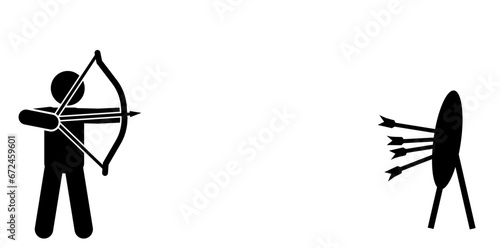 Archery icon. Simple illustration of archery vector icon for web