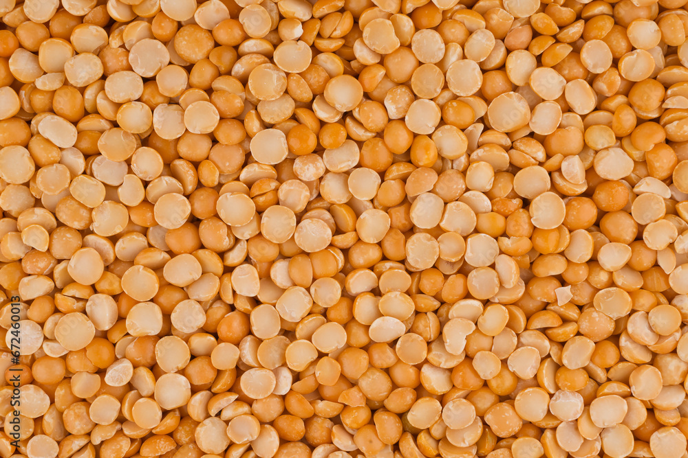 Dried split peas on isolated white background Dried split peas on isolated white background
