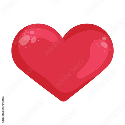 Isolated cute heart shape icon Vector