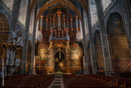 Interior of Sainte C  cile Cathedral in Albi  France