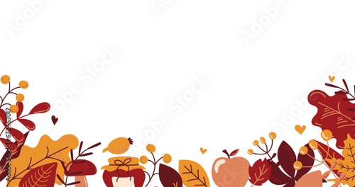 Thanksgiving Day poster for the holiday. Background for postcard, autumn icon. Autumn. Place for text. Vector illustration