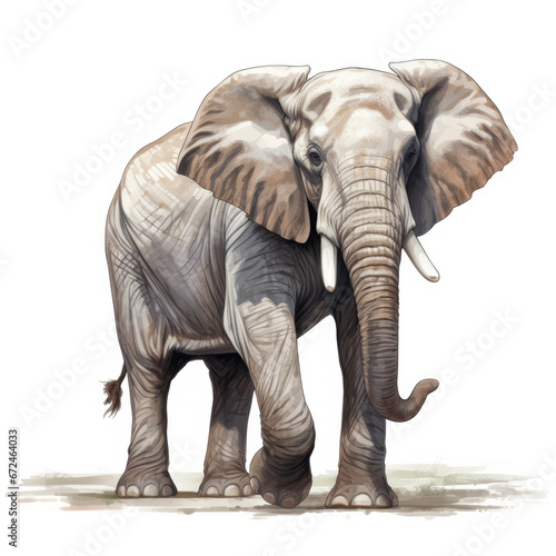 Realistic Elephant in Digital Art    Medieval Fantasy RPG Illustration