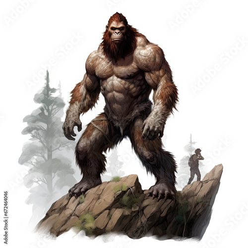 Realistic Giant Ape  Majestic Power    Medieval Fantasy RPG Illustration