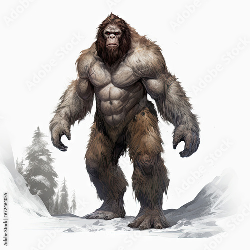 Giant Ape  Majestic Creature Unleashed.    Medieval Fantasy RPG Illustration