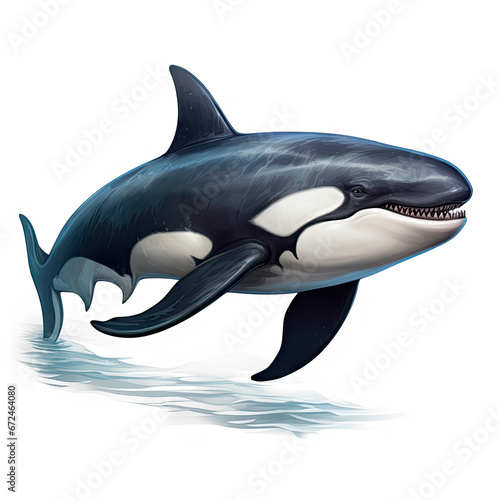 Digital Killer Whale: Majestic Aquatic Masterpiece  , Medieval Fantasy RPG Illustration © Dolgren