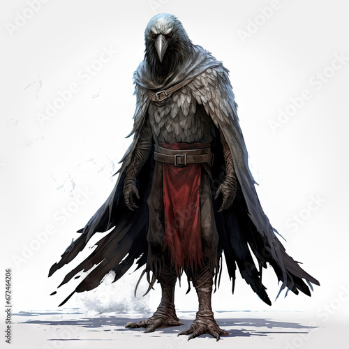 Digital Art: Majestic Were-Raven
 , Medieval Fantasy RPG Illustration photo