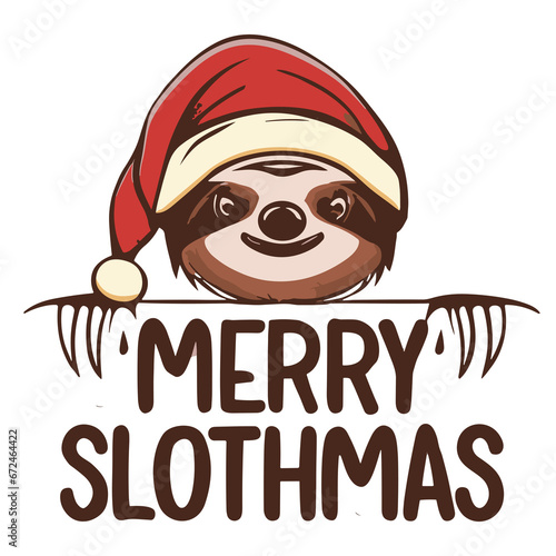 christmas graphic sloth merry slothmas photo