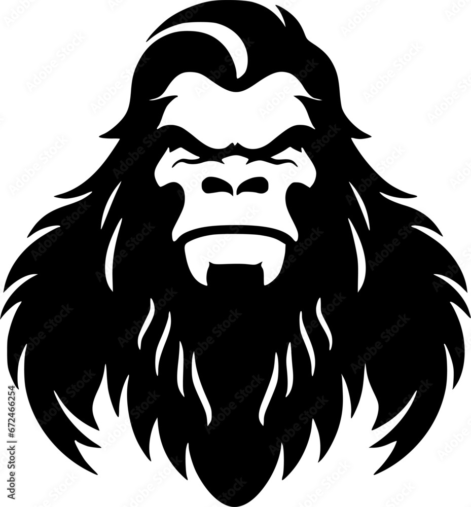 Bigfoot - Minimalist and Flat Logo - Vector illustration