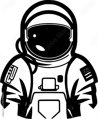 Astronaut | Minimalist and Simple Silhouette - Vector illustration
