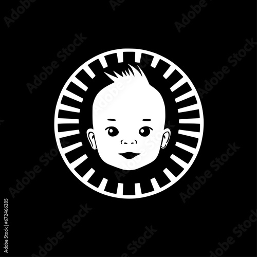 Baby | Minimalist and Simple Silhouette - Vector illustration