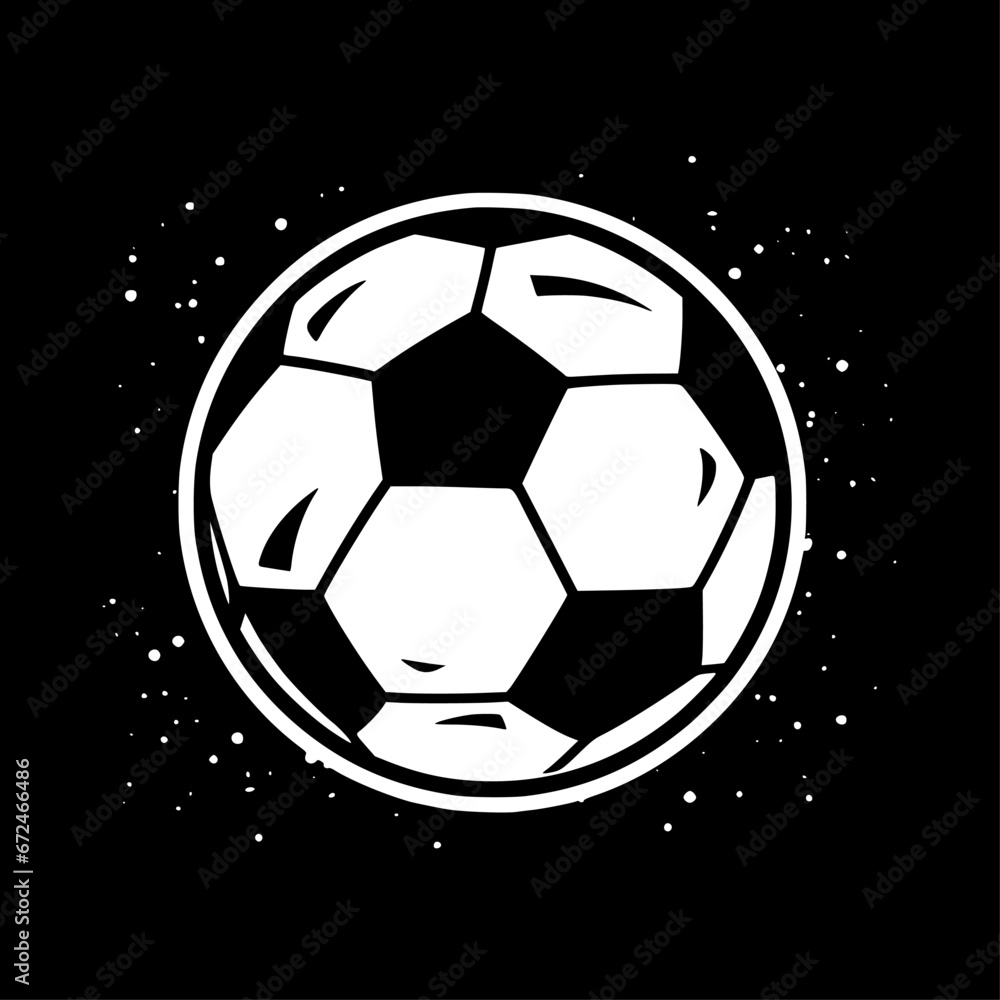 Fototapeta premium Football | Minimalist and Simple Silhouette - Vector illustration