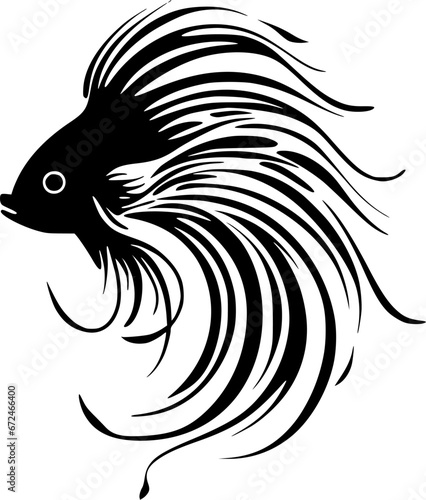 Fish | Black and White Vector illustration
