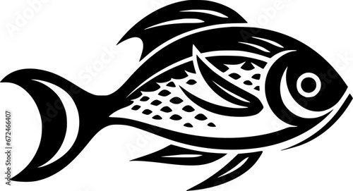 Fish | Black and White Vector illustration