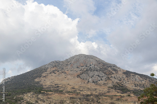Mountain peak Profitis Ilias at Mycenae