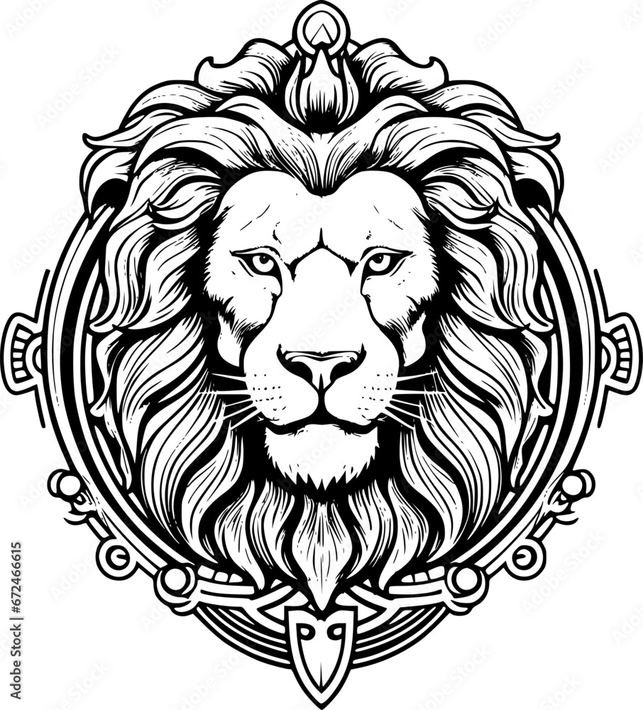 Obraz premium Lion - Minimalist and Flat Logo - Vector illustration