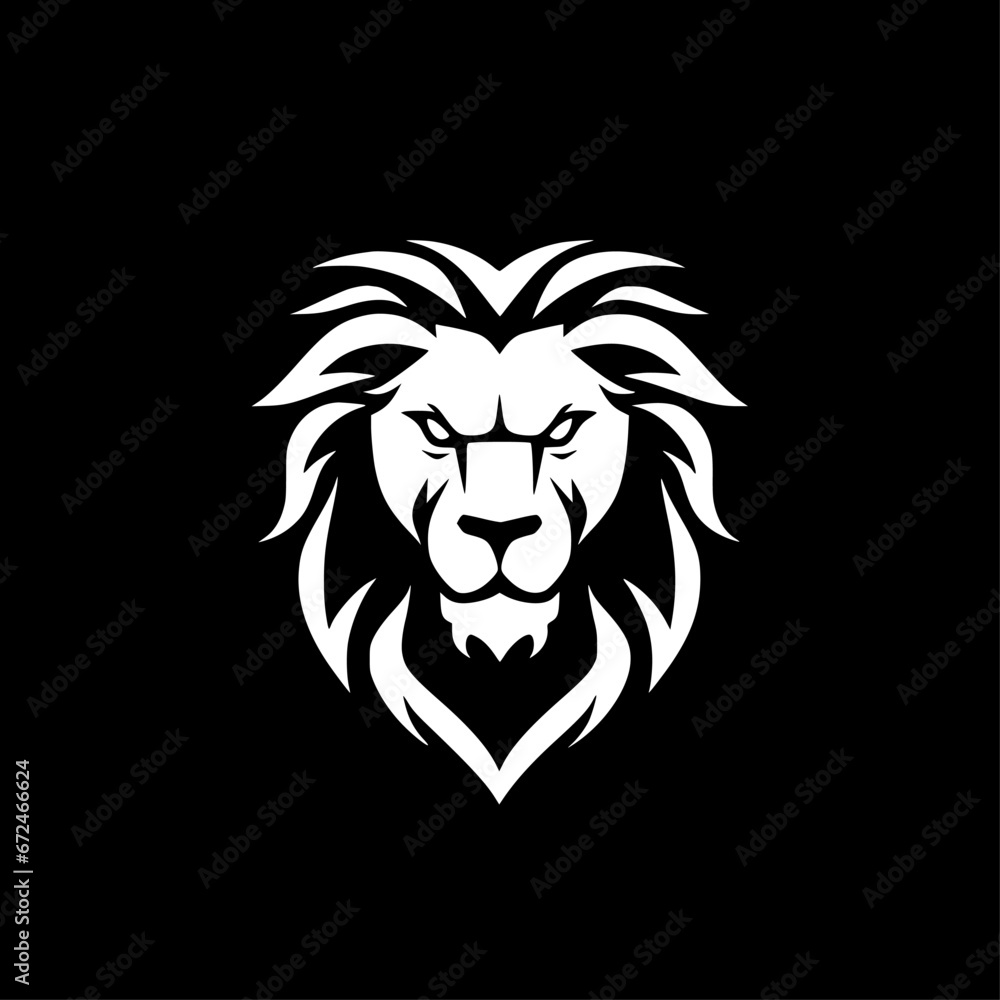 Lion - Minimalist and Flat Logo - Vector illustration