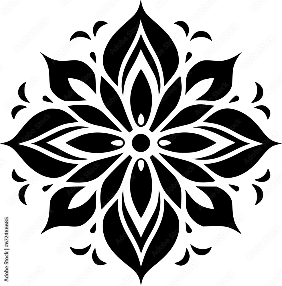 Fototapeta premium Mandala - Minimalist and Flat Logo - Vector illustration