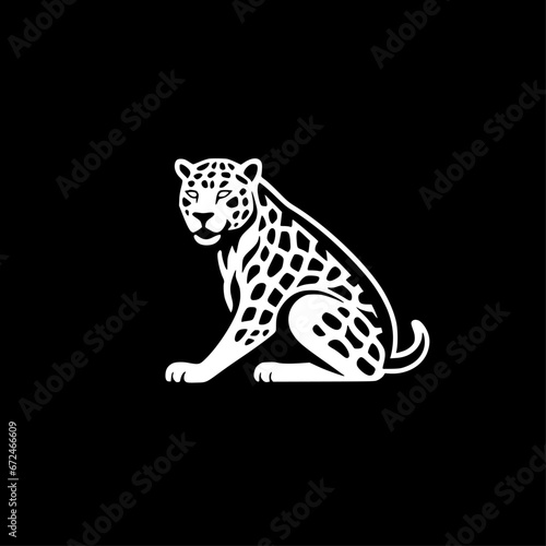 Leopard - Minimalist and Flat Logo - Vector illustration