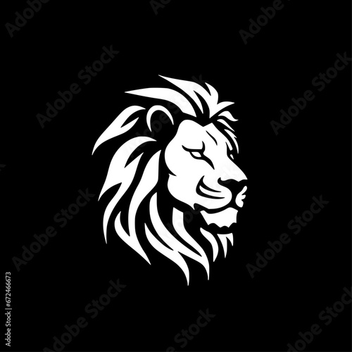 Lion - Minimalist and Flat Logo - Vector illustration