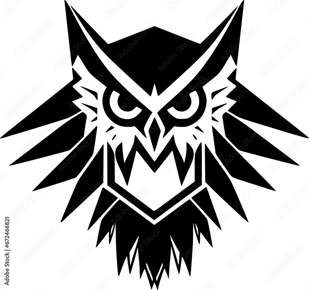 Fototapeta premium Owl | Minimalist and Simple Silhouette - Vector illustration