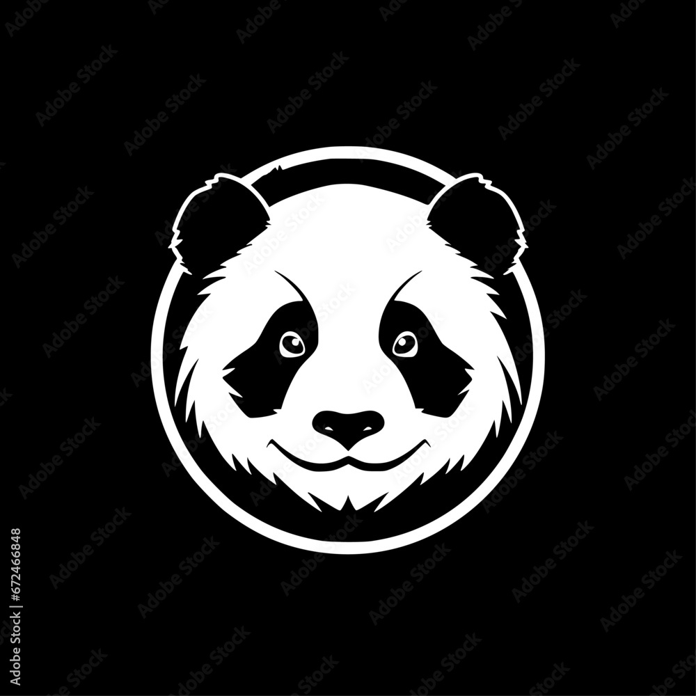 Panda | Black and White Vector illustration Panda | Black and White Vector illustration