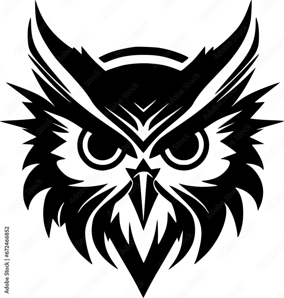 Obraz premium Owl | Minimalist and Simple Silhouette - Vector illustration