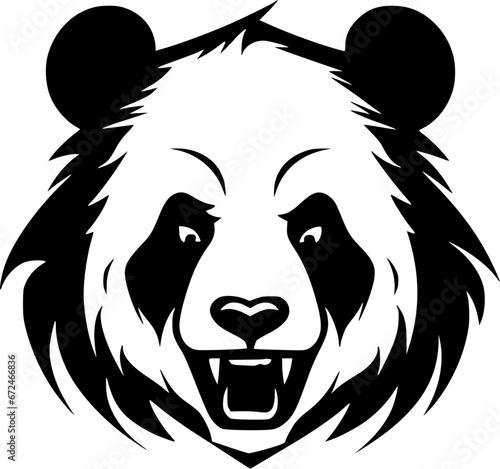Panda | Black and White Vector illustration