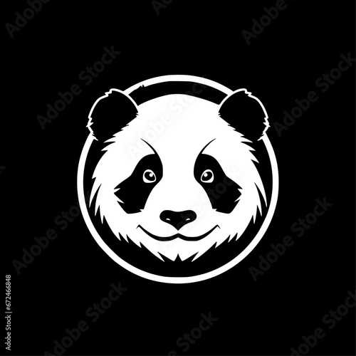 Panda | Black and White Vector illustration