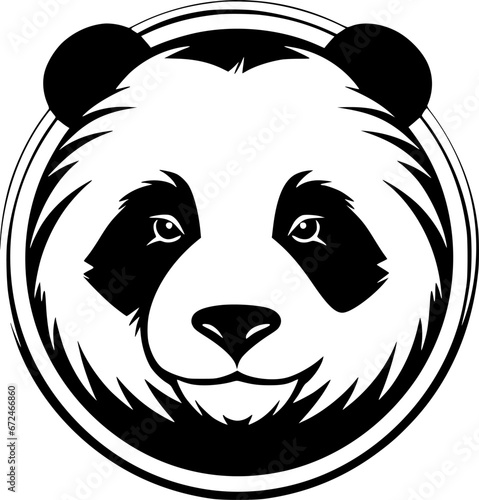 Panda - High Quality Vector Logo - Vector illustration ideal for T-shirt graphic