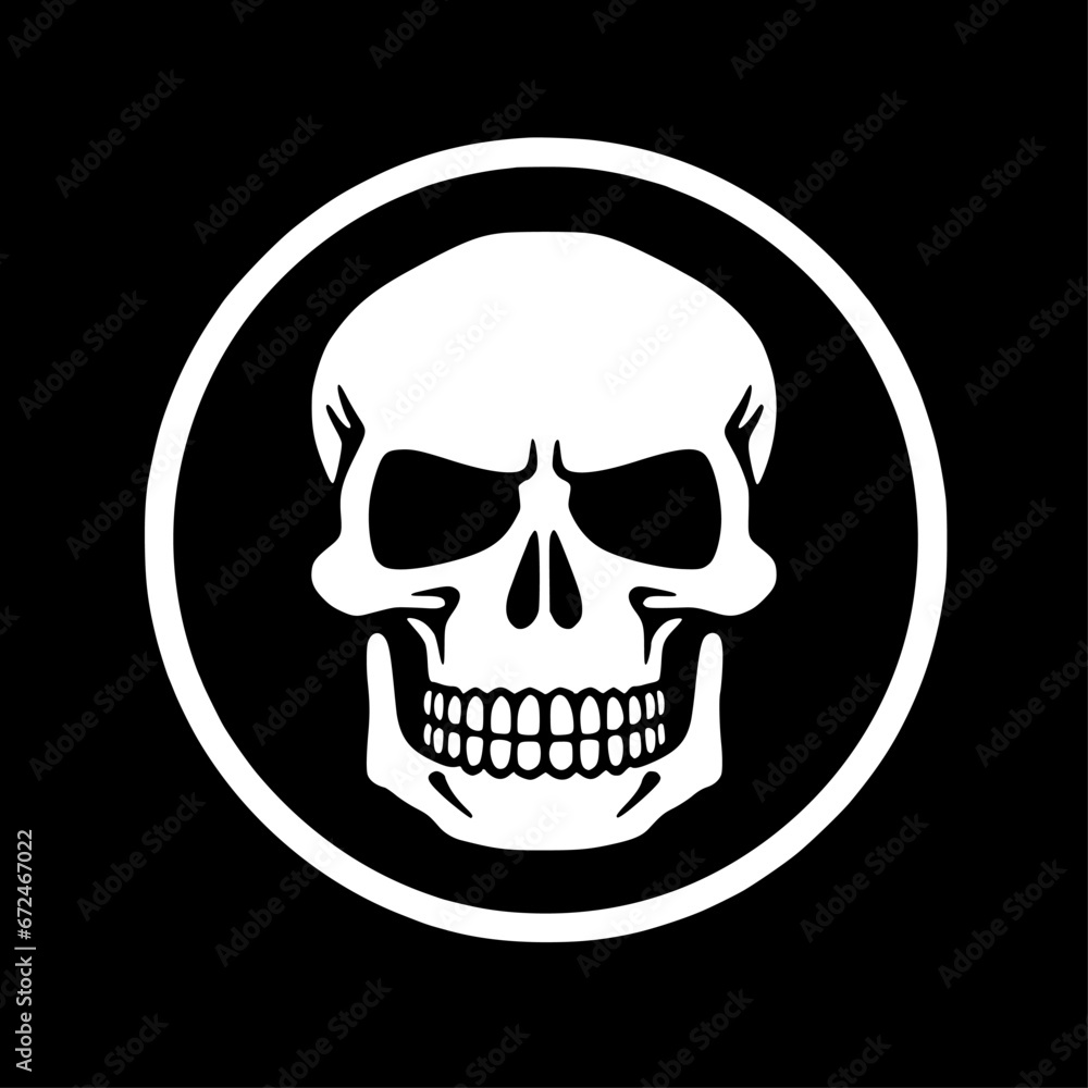 Skull | Black and White Vector illustration