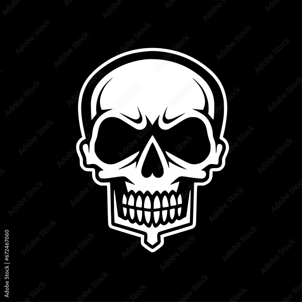 Skull | Minimalist and Simple Silhouette - Vector illustration