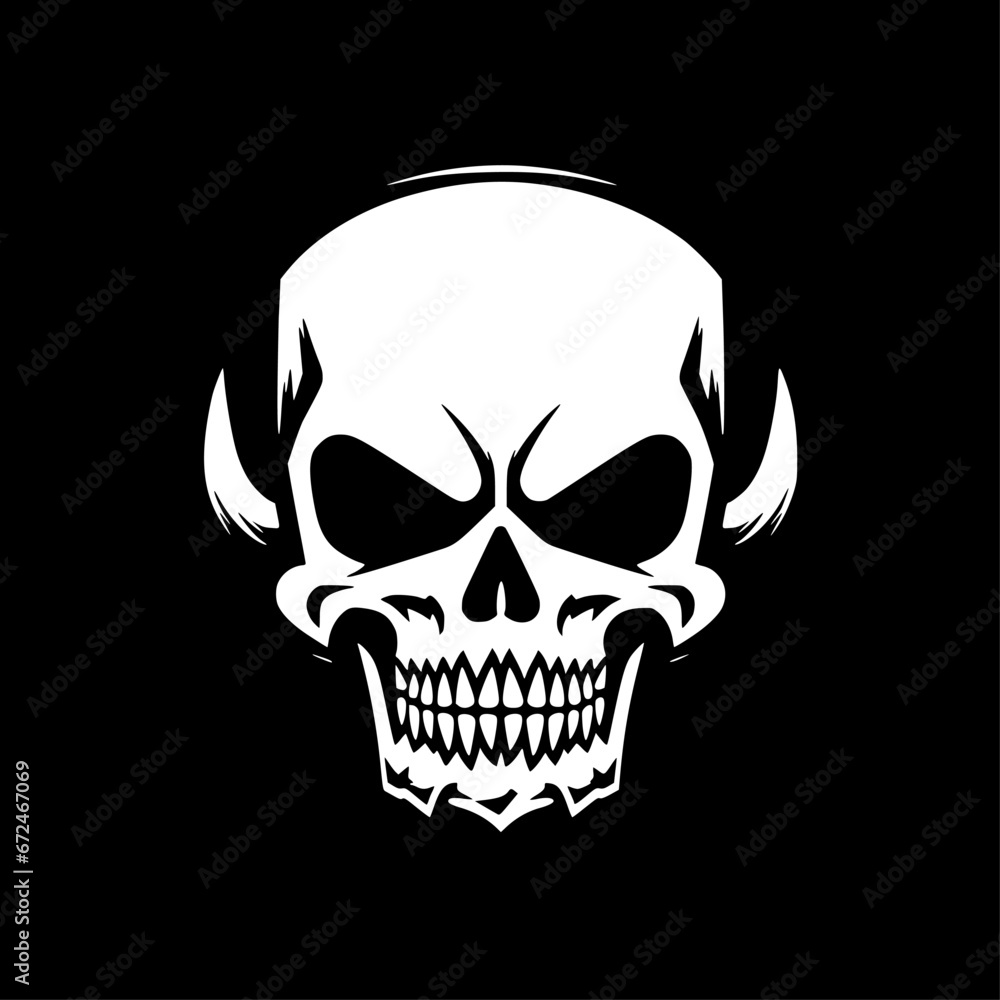 Skull - Black and White Isolated Icon - Vector illustration Skull - Black and White Isolated Icon - Vector illustration